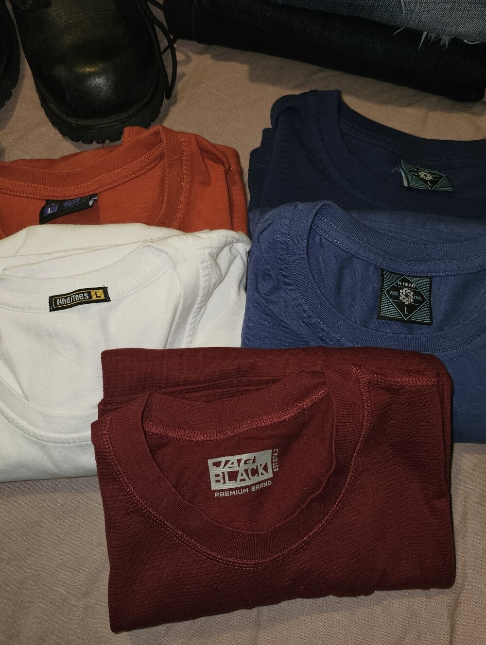 Head Men's Short Sleeve Tees in Red, White, Orange, Navy, Blue